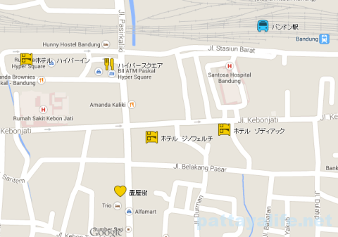 バンドゥン バンドン 置屋地図